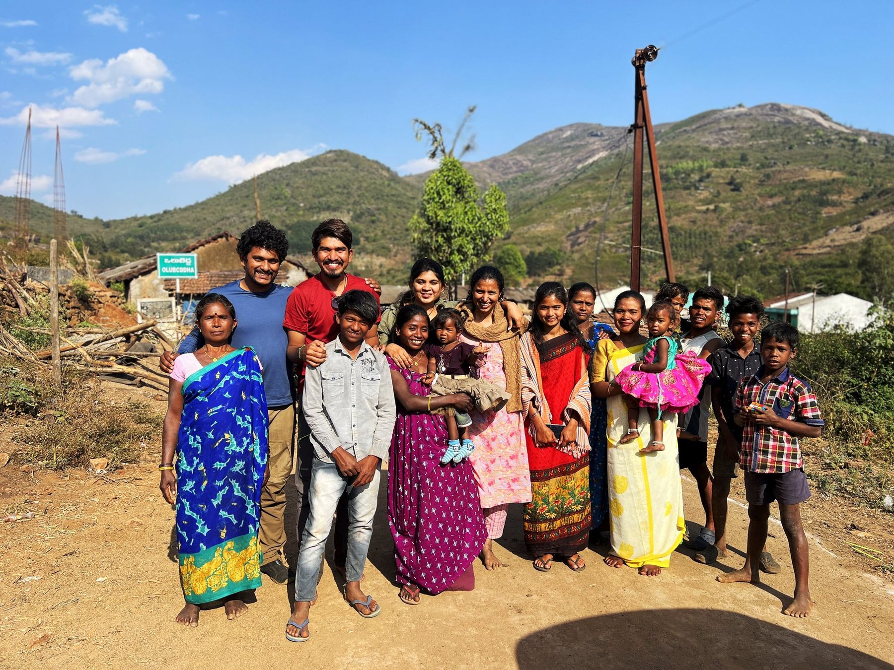The EcoHikes team with the community